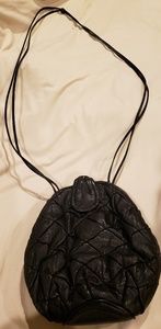 Black Soft Leather Pouch Purse